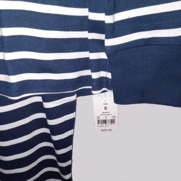 Women's Striped 100% Cotton Pajama Set – Navy & White Size Small 4/6 – NWT - Picture 4 of 4